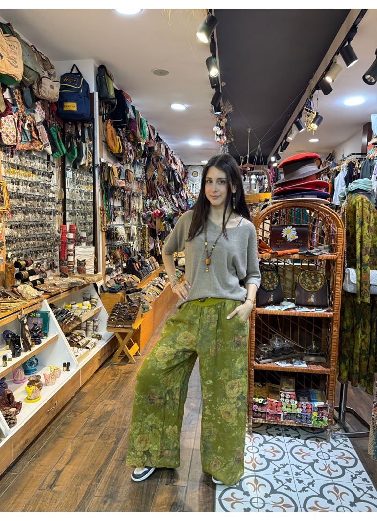 İtalyan Keten Kemerli Pantolon