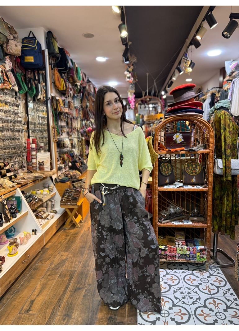 İtalyan Keten Kemerli Pantolon