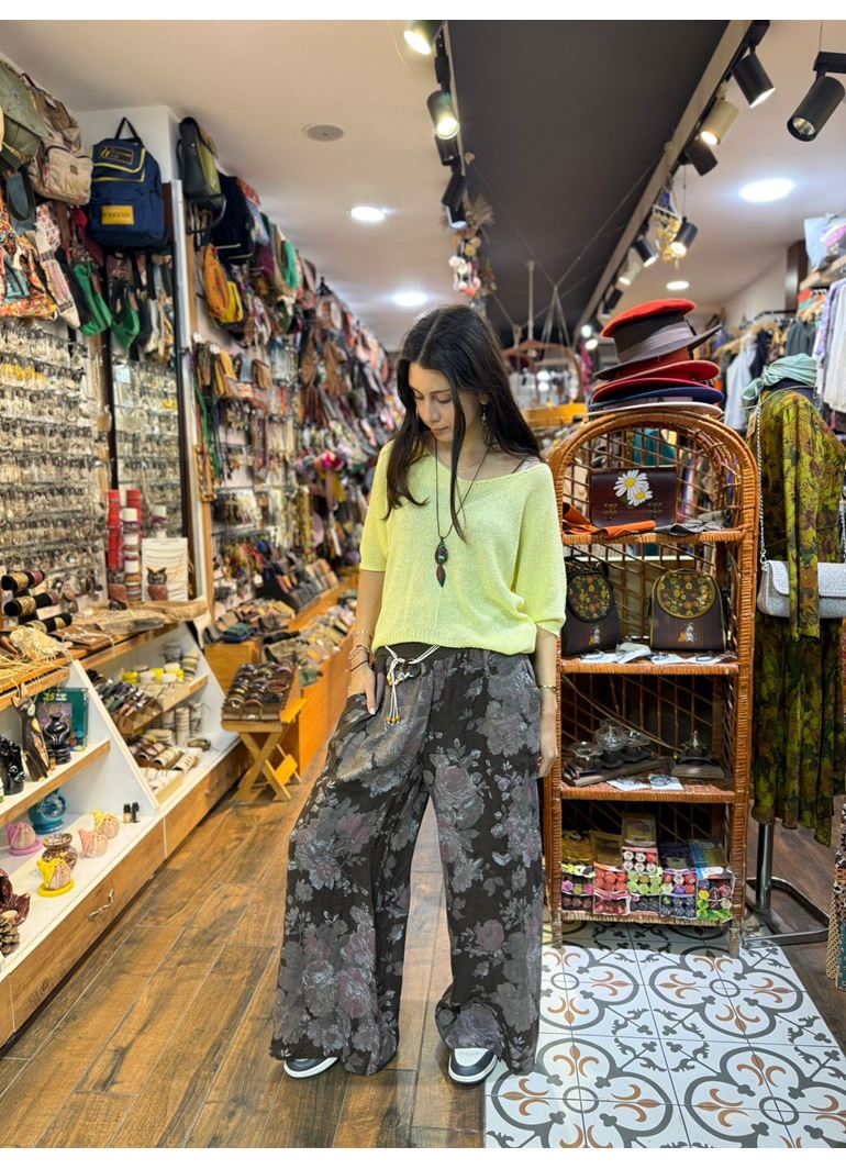 İtalyan Keten Kemerli Pantolon