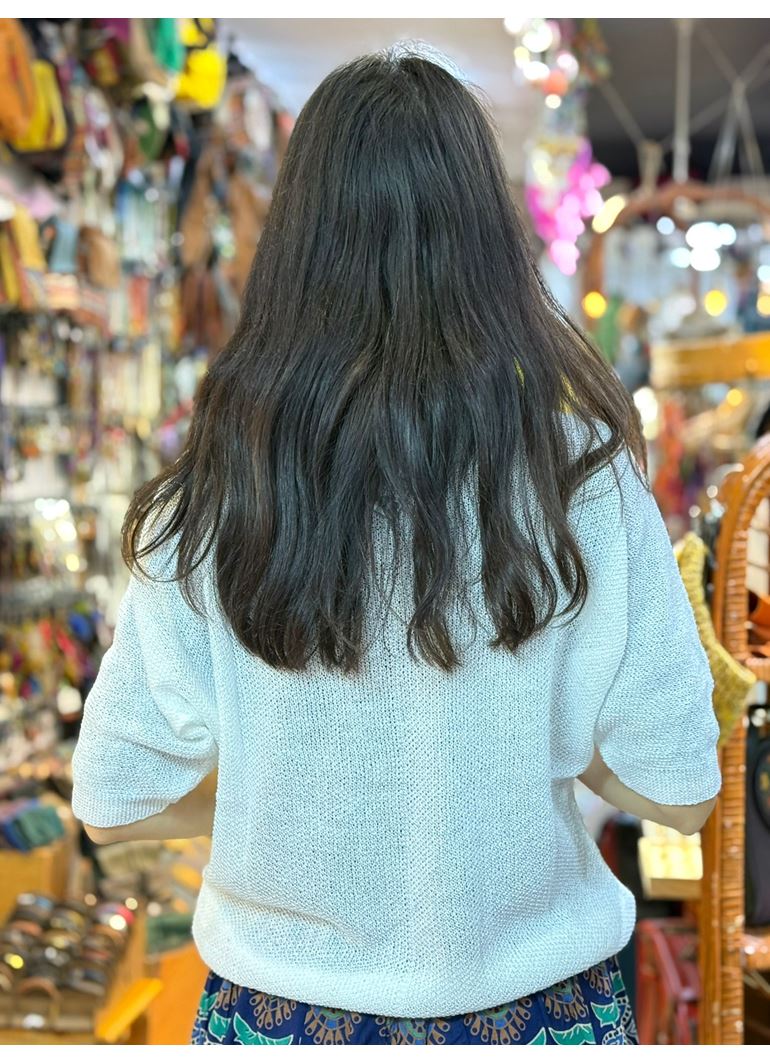 İtalyan Triko Bluz Kısa Kollu