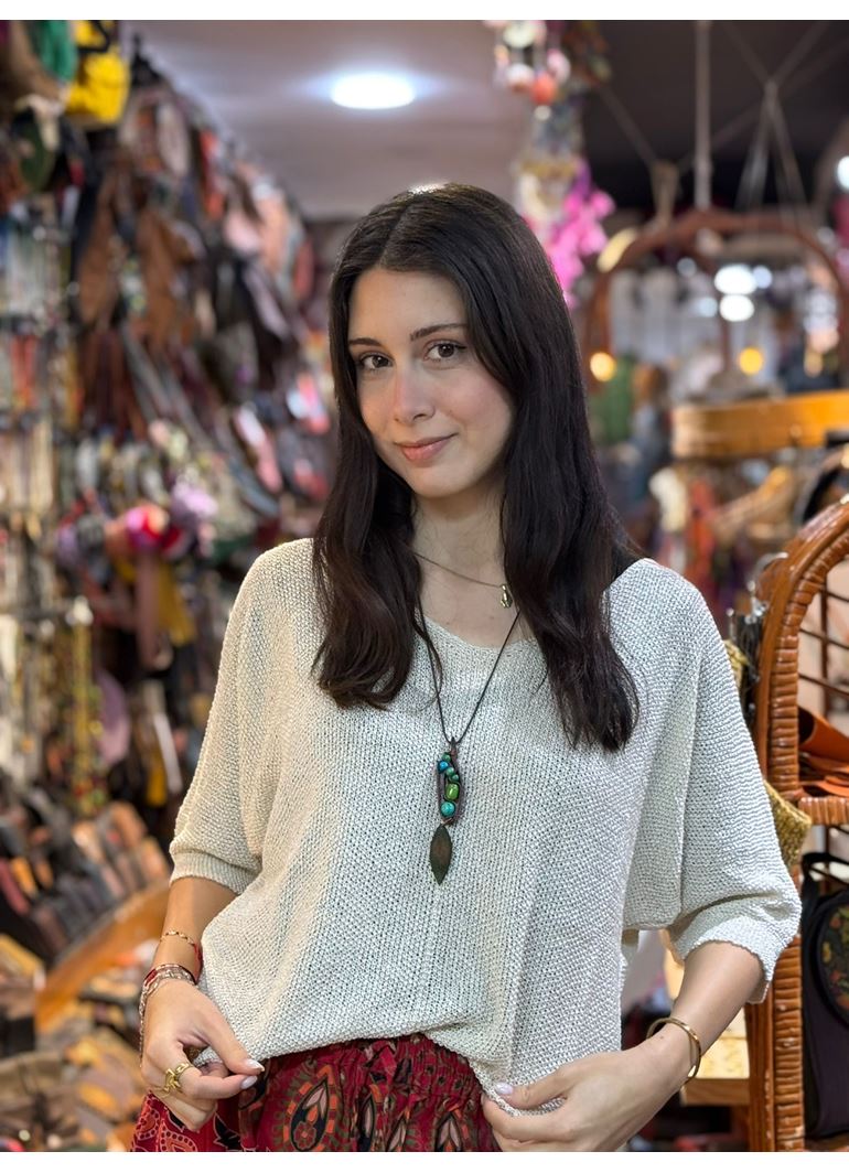 İtalyan Triko Bluz Kısa Kollu