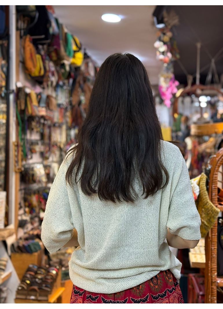 İtalyan Triko Bluz Kısa Kollu