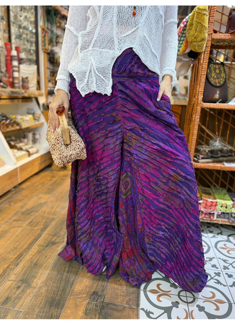 Nepal Tasarım Pantolon Mor