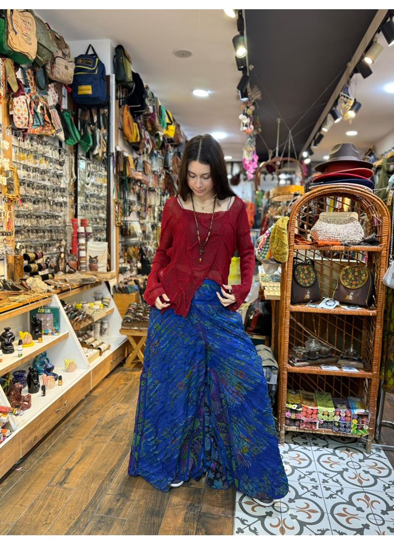 Nepal Tasarım Pantolon Mavi