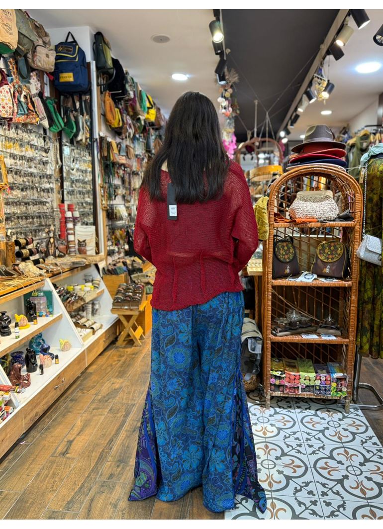 Nepal Tasarım Pantolon Mavi