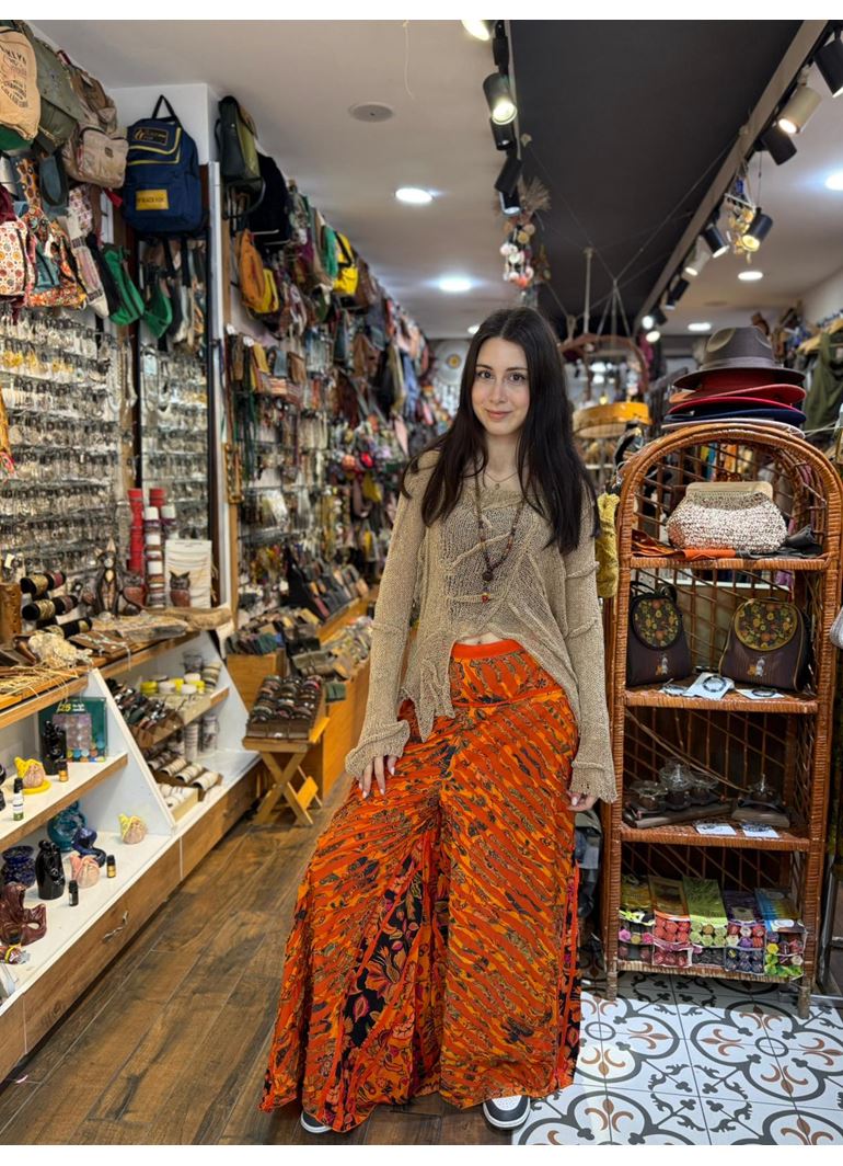 Nepal Tasarım Pantolon Turuncu