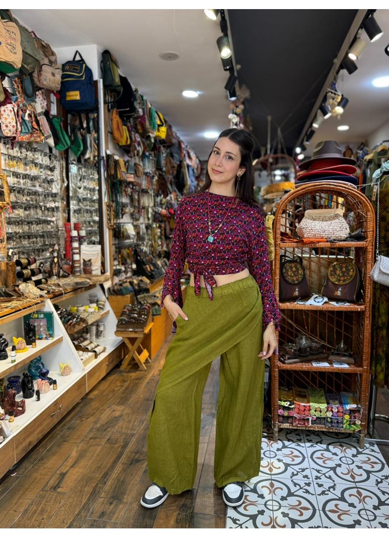 İtalyan Keten Kapaklı Pantolon