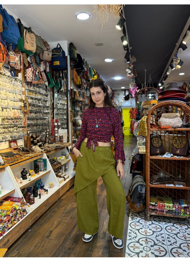 İtalyan Keten Kapaklı Pantolon