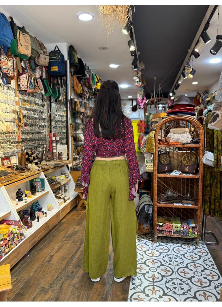 İtalyan Keten Kapaklı Pantolon