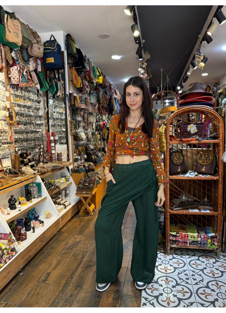 İtalyan Keten Kapaklı Pantolon