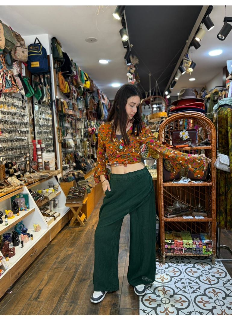 İtalyan Keten Kapaklı Pantolon