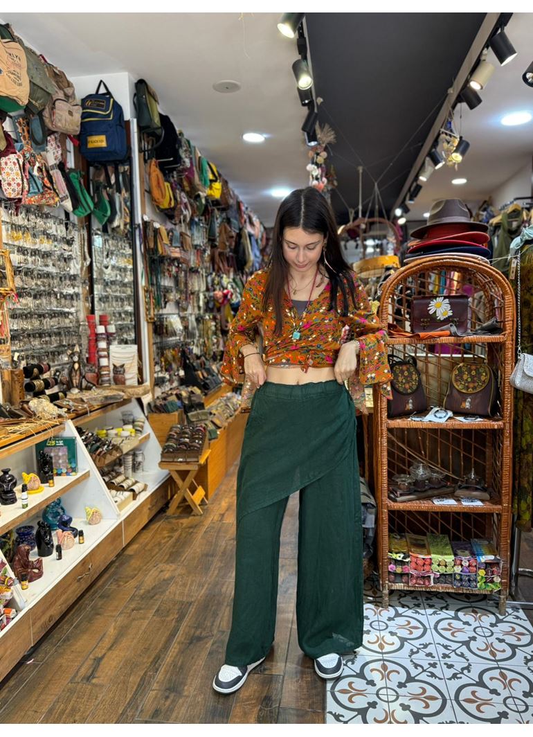 İtalyan Keten Kapaklı Pantolon