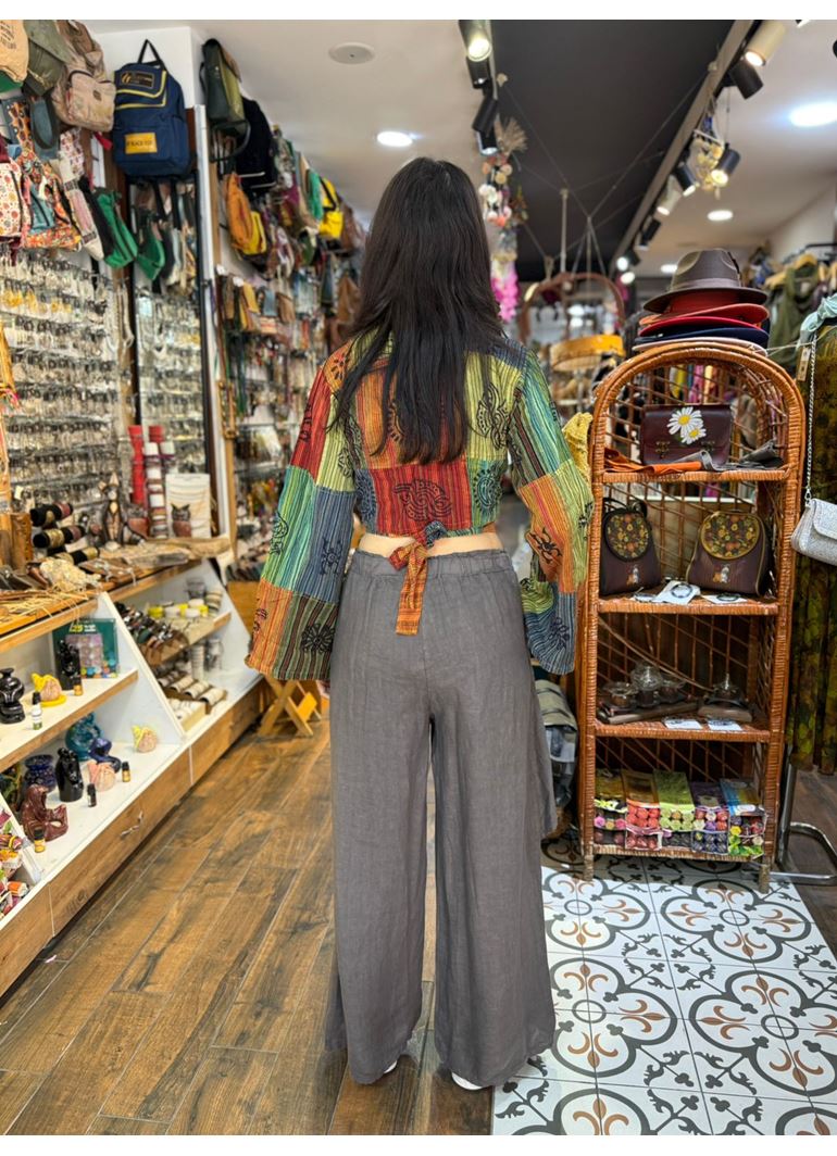 İtalyan Keten Kapaklı Pantolon