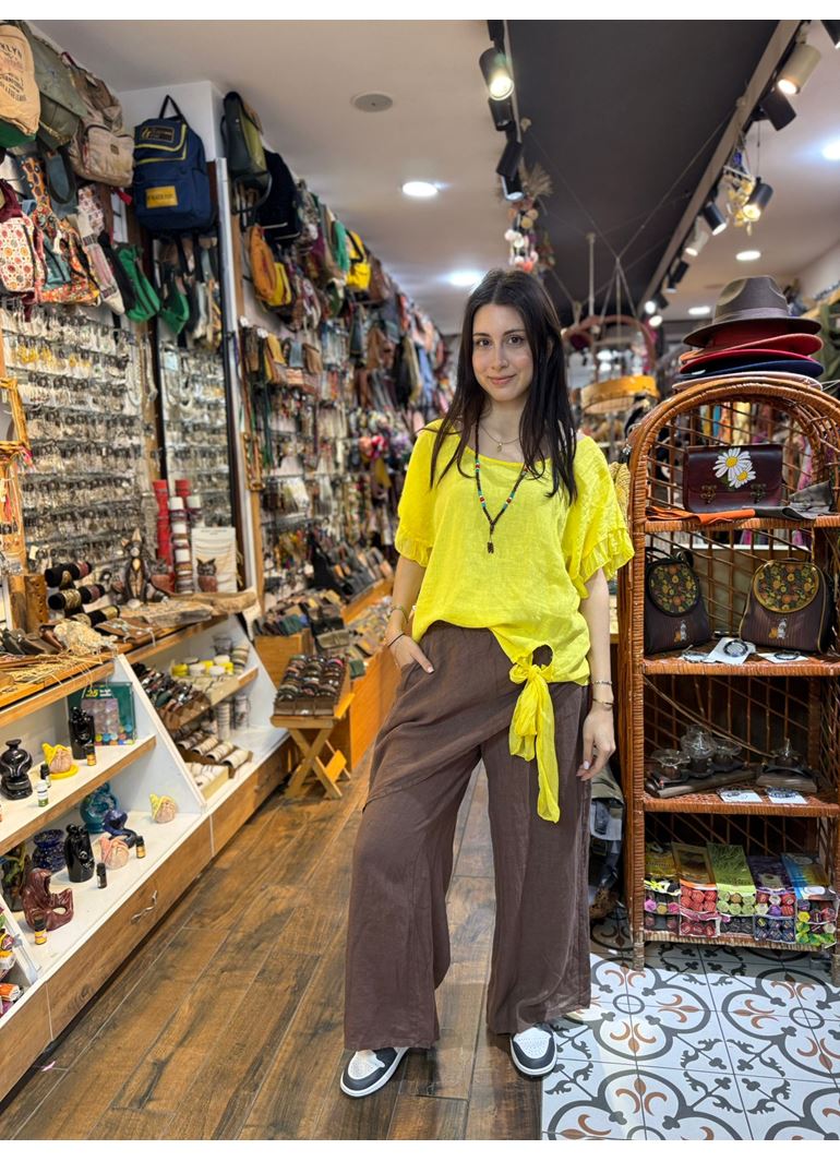 İtalyan Keten Kapaklı Pantolon