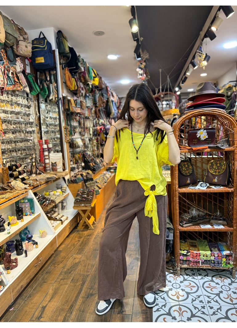 İtalyan Keten Kapaklı Pantolon
