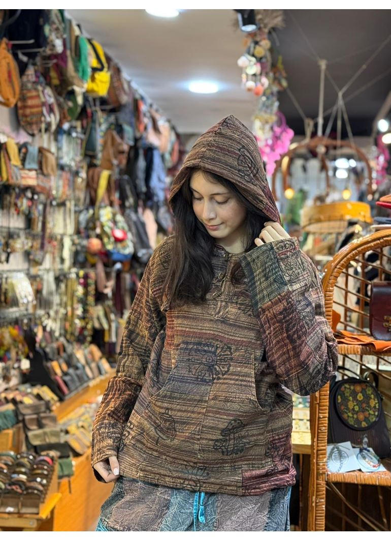 Kapüşonlu Önü Cepli Uzun Kol Sweat Unisex