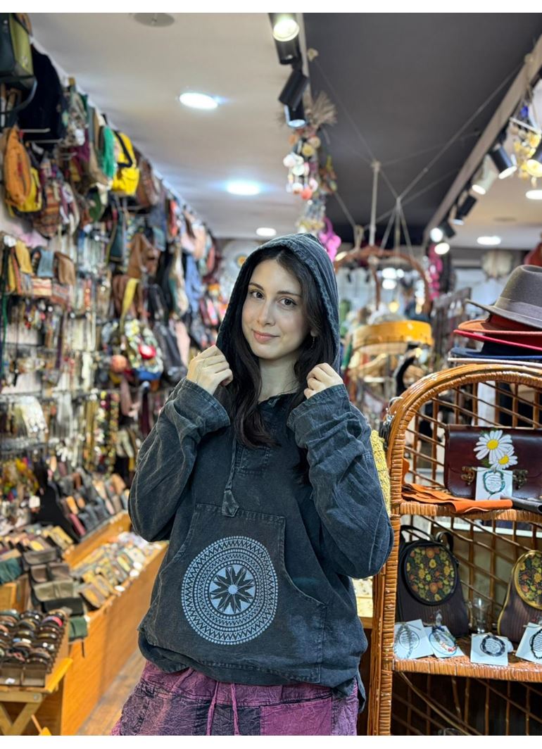 Kapüşonlu Önü Cepli Uzun Kol Sweat Unisex