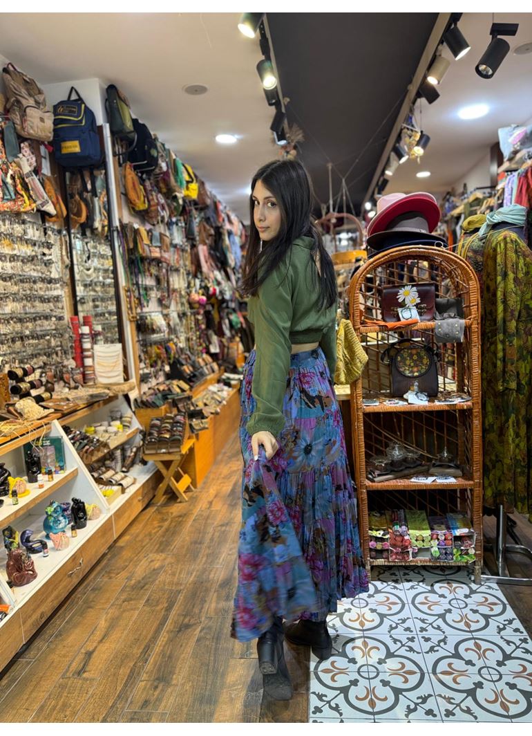 Patcwork Beli Lastikli Etek