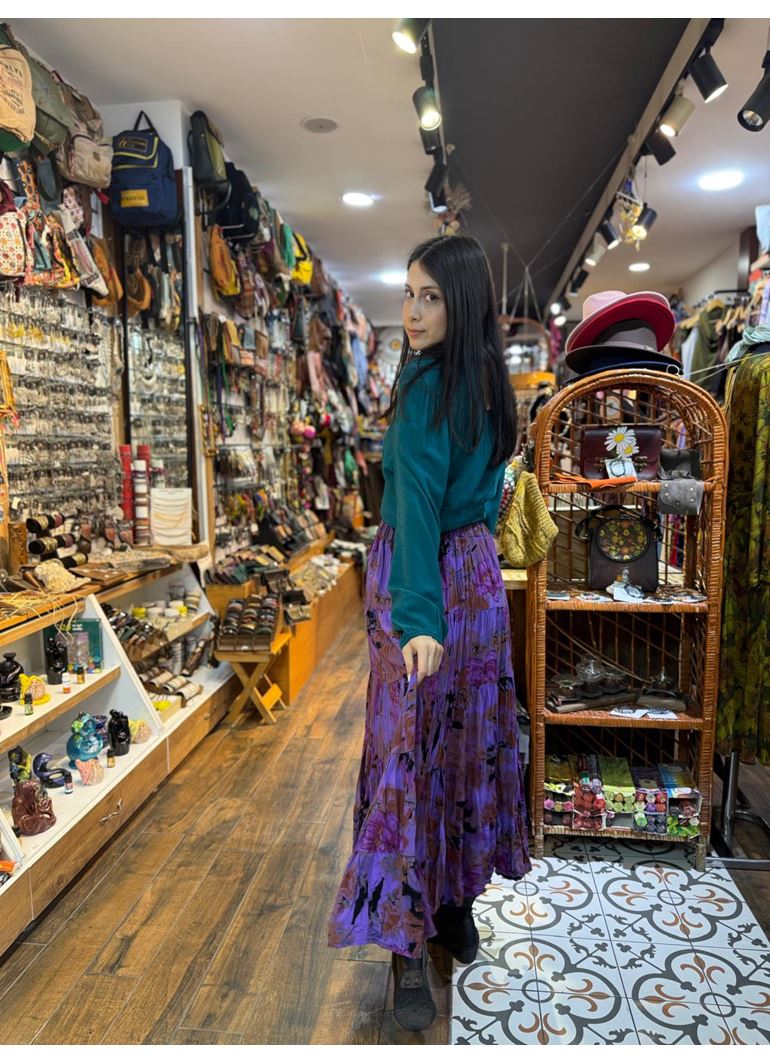 Patcwork Beli Lastikli Etek