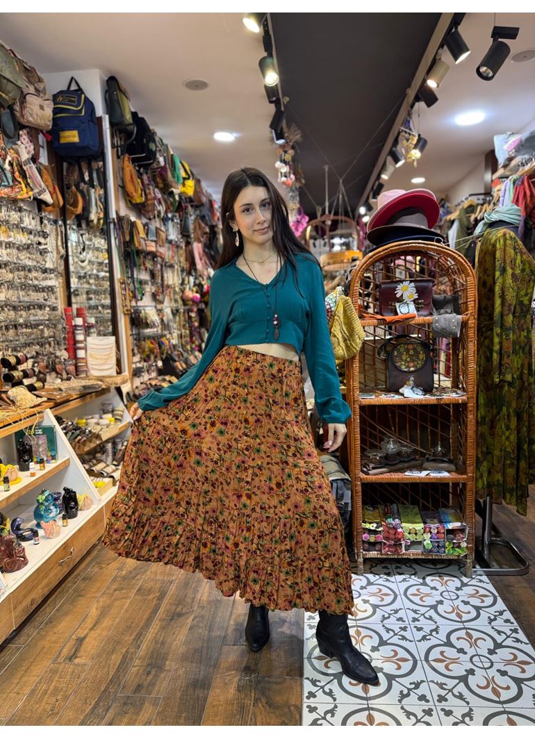 Patchwork Beli Lastikli Etek