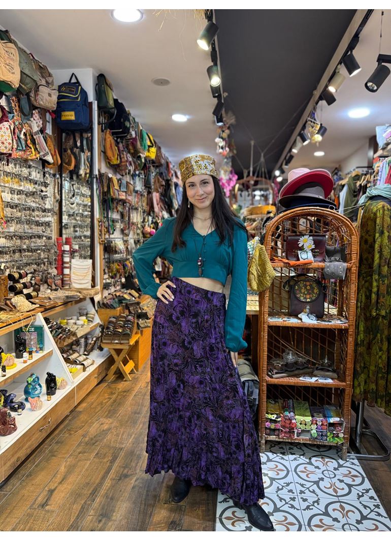 Patchwork Beli Lastikli Etek