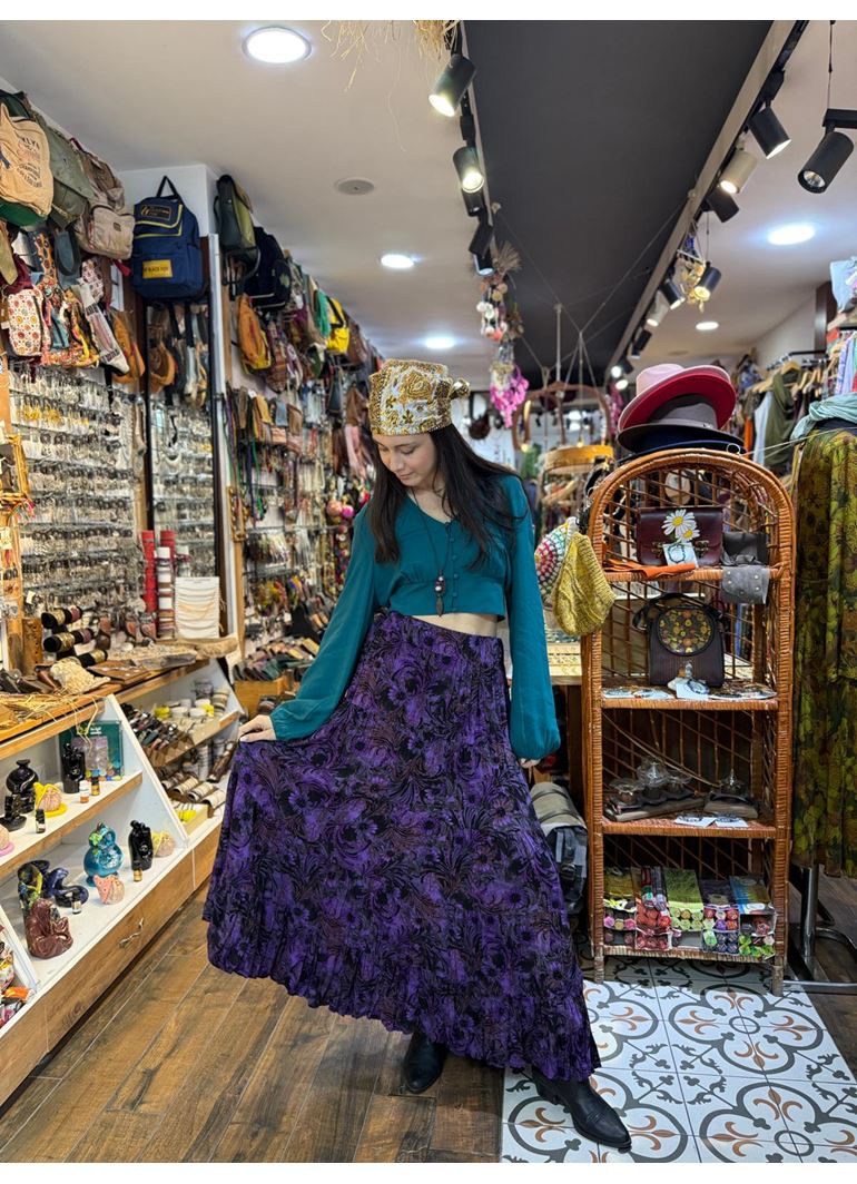 Patchwork Beli Lastikli Etek