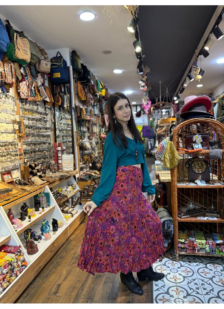 Patchwork Beli Lastikli Etek