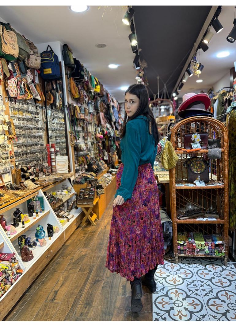 Patchwork Beli Lastikli Etek