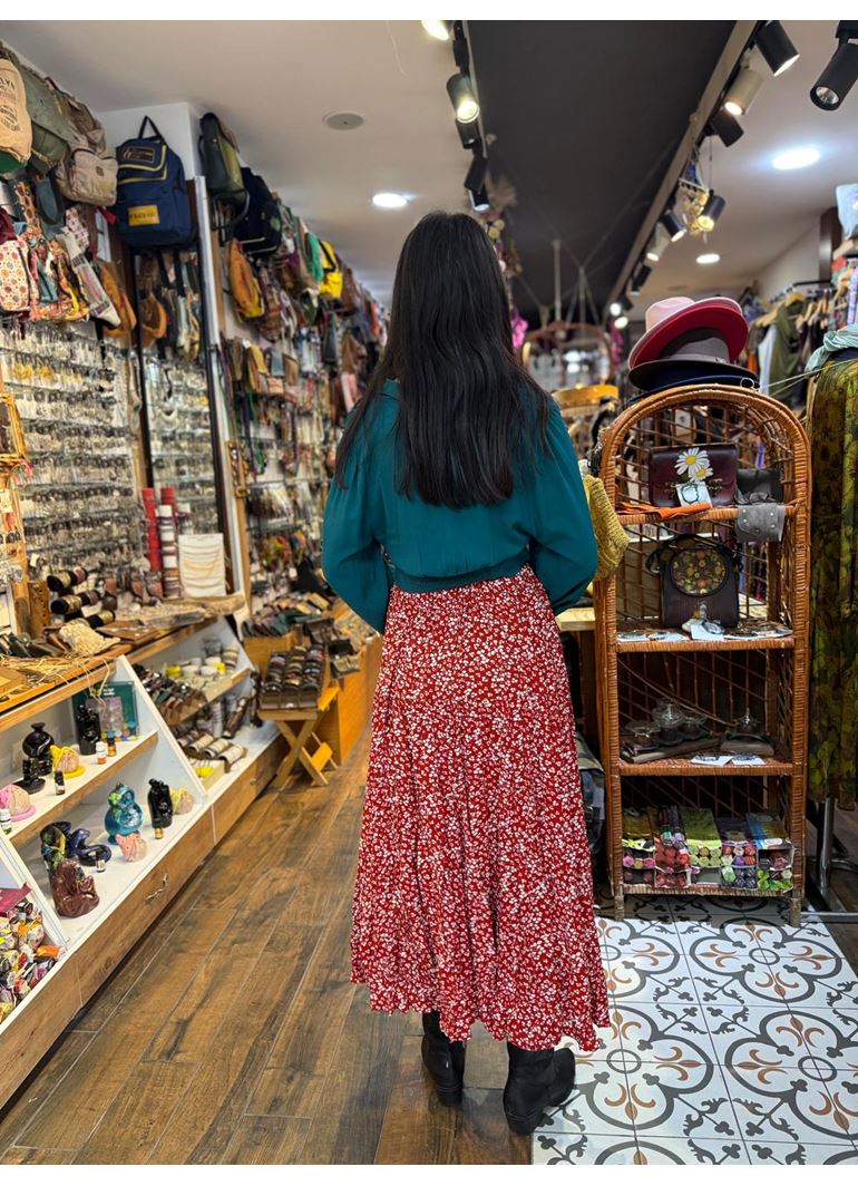 Patchwork Beli Lastikli Etek