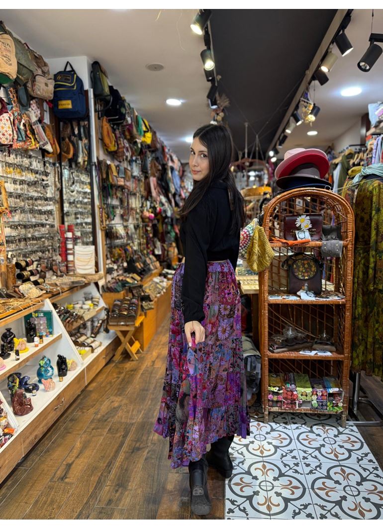 Patchwork Beli Lastikli Etek