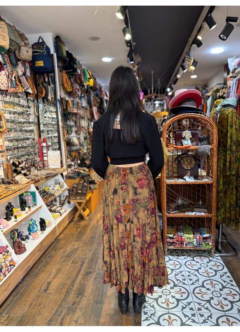 Patchwork Beli Lastikli Etek