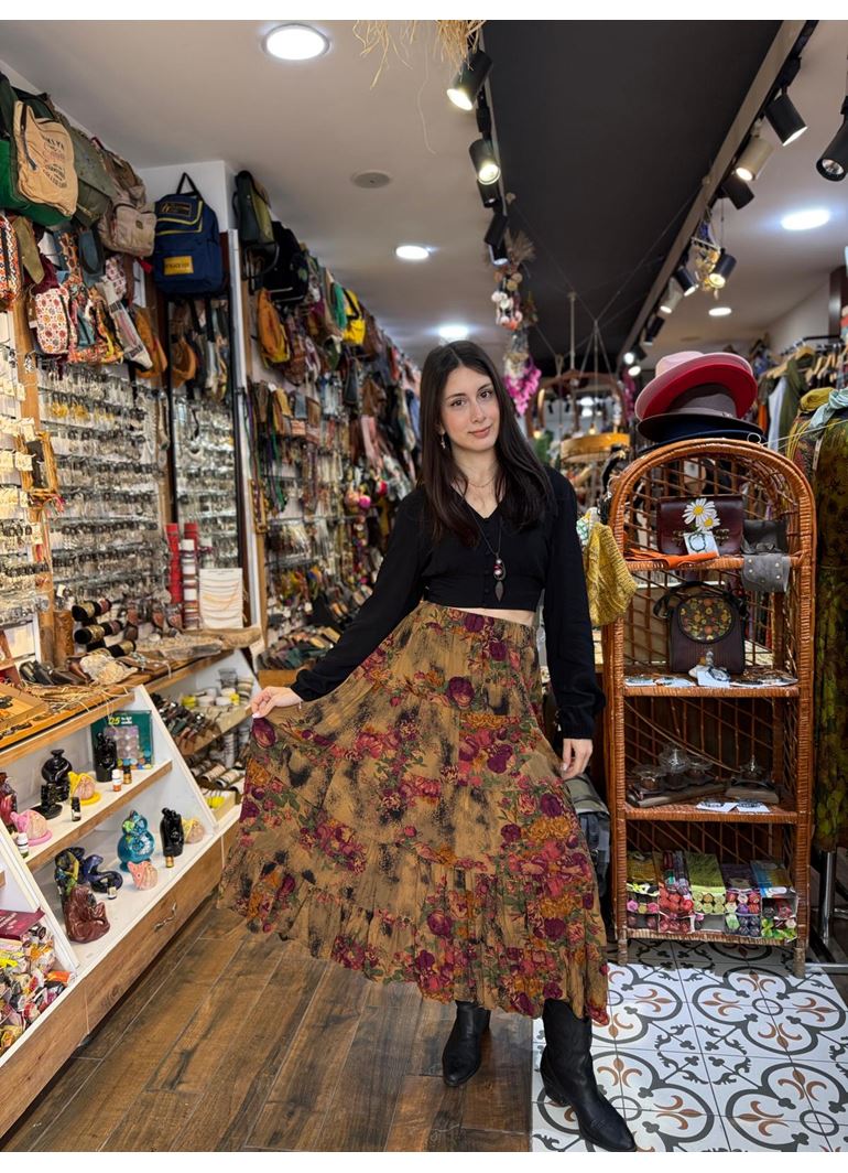 Patchwork Beli Lastikli Etek