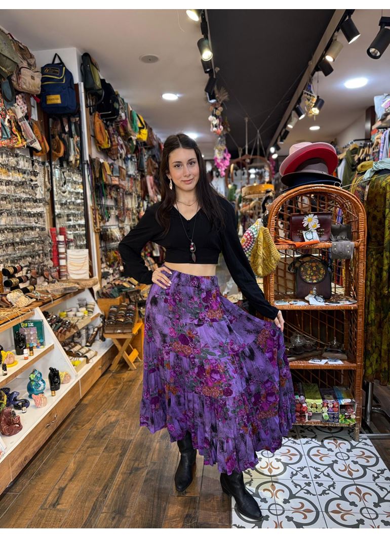 Patchwork Beli Lastikli Etek