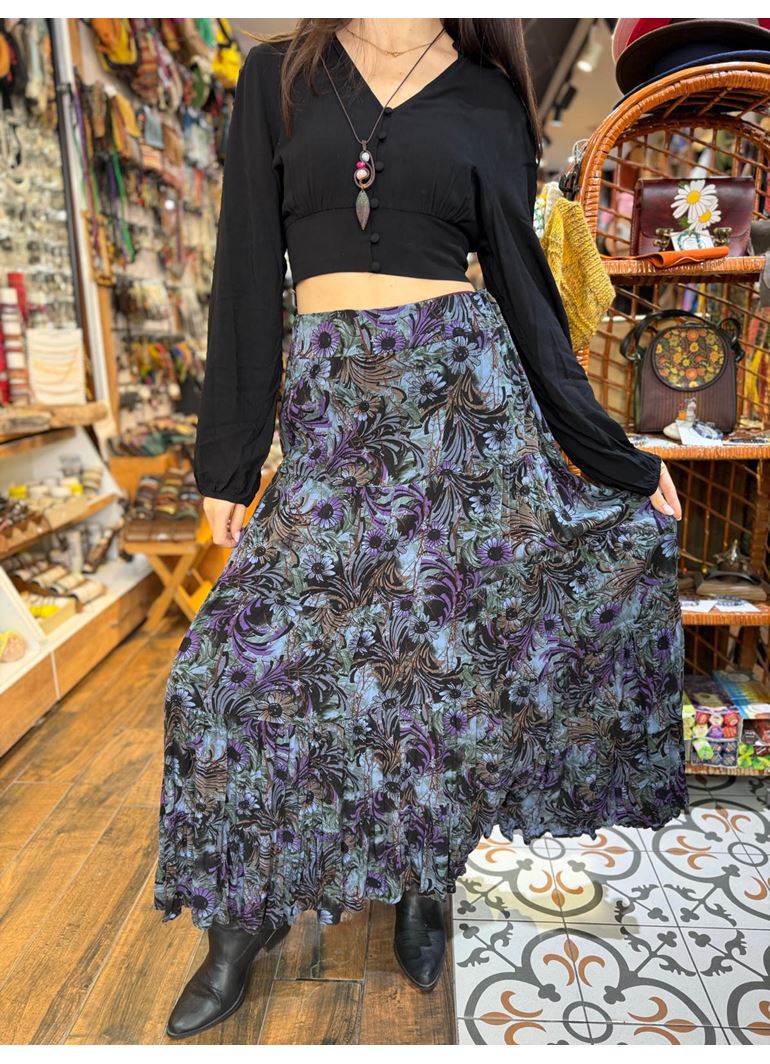 Patchwork Beli Lastikli Etek