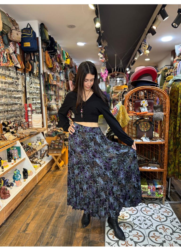 Patchwork Beli Lastikli Etek