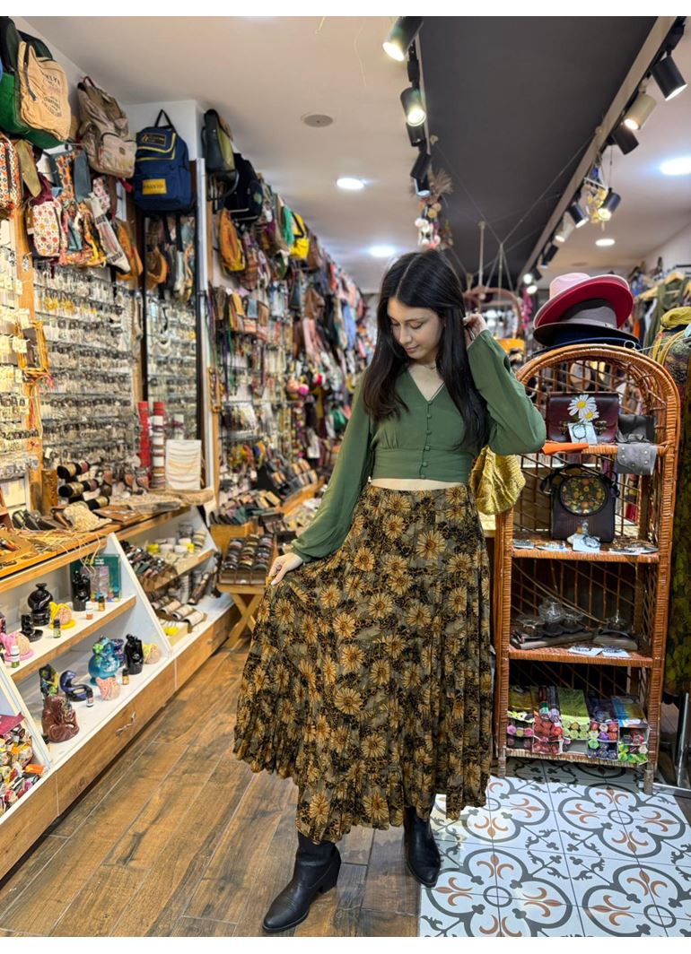 Patchwork Beli Lastikli Etek