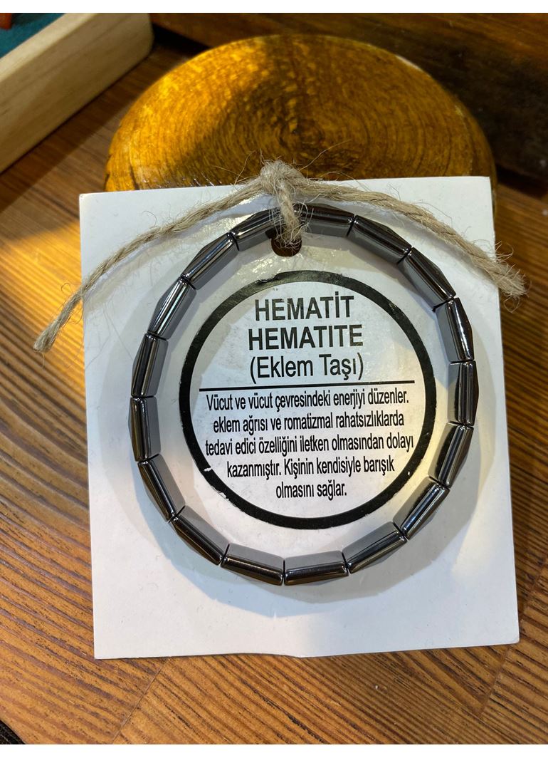 Hematit (Eklem Taşı) Doğal Taş Bileklik