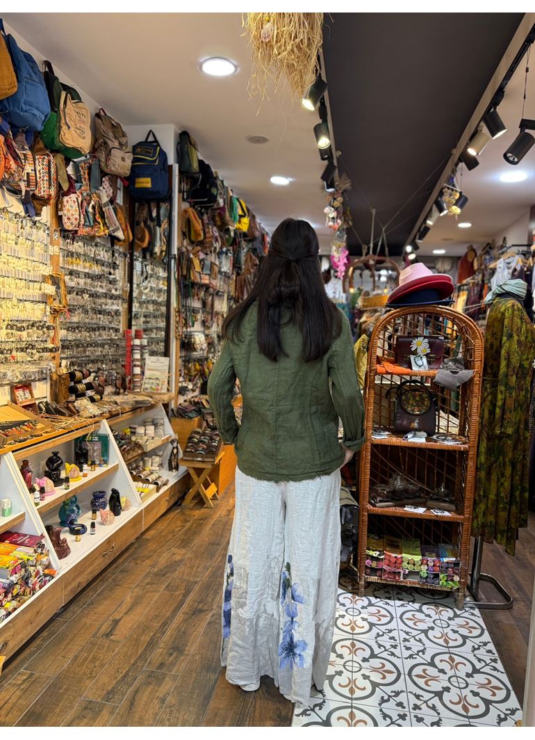 İtalyan Keten Kemerli Pantolon