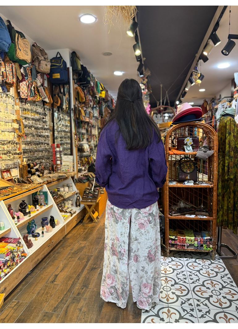 İtalyan Keten Kemerli Pantolon