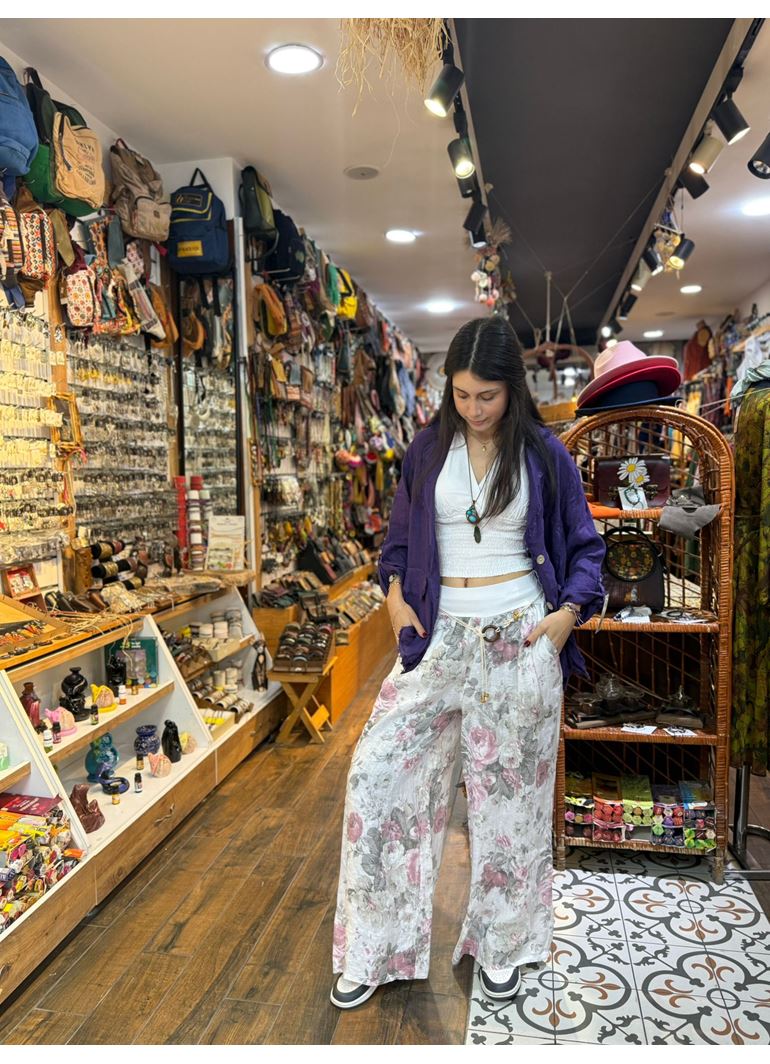 İtalyan Keten Kemerli Pantolon