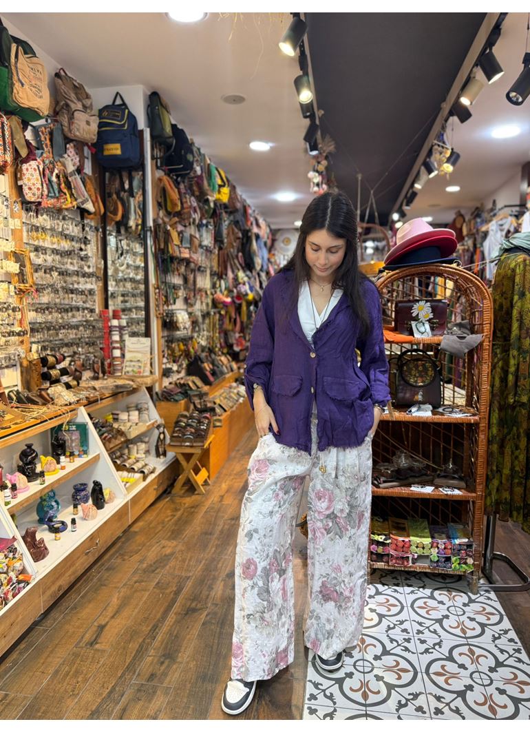 İtalyan Keten Kemerli Pantolon