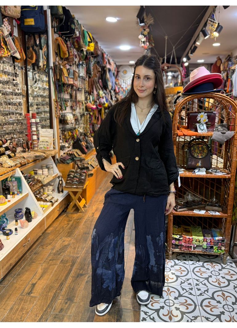 İtalyan Keten Kemerli Pantolon