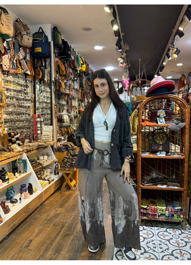 İtalyan Keten Kemerli Pantolon