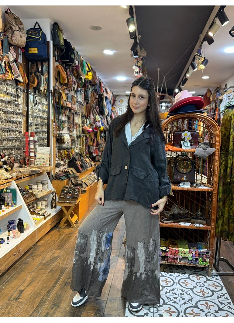 İtalyan Keten Kemerli Pantolon