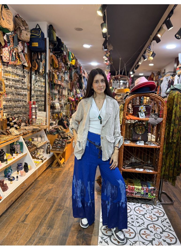 İtalyan Keten Kemerli Pantolon