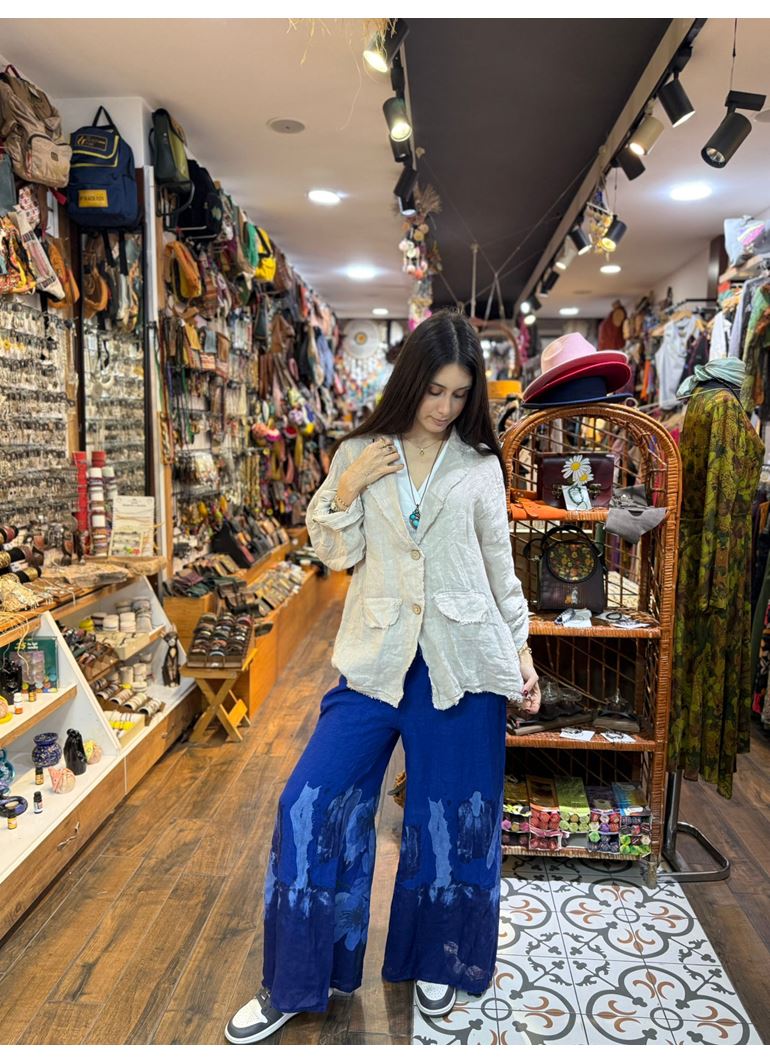 İtalyan Keten Kemerli Pantolon