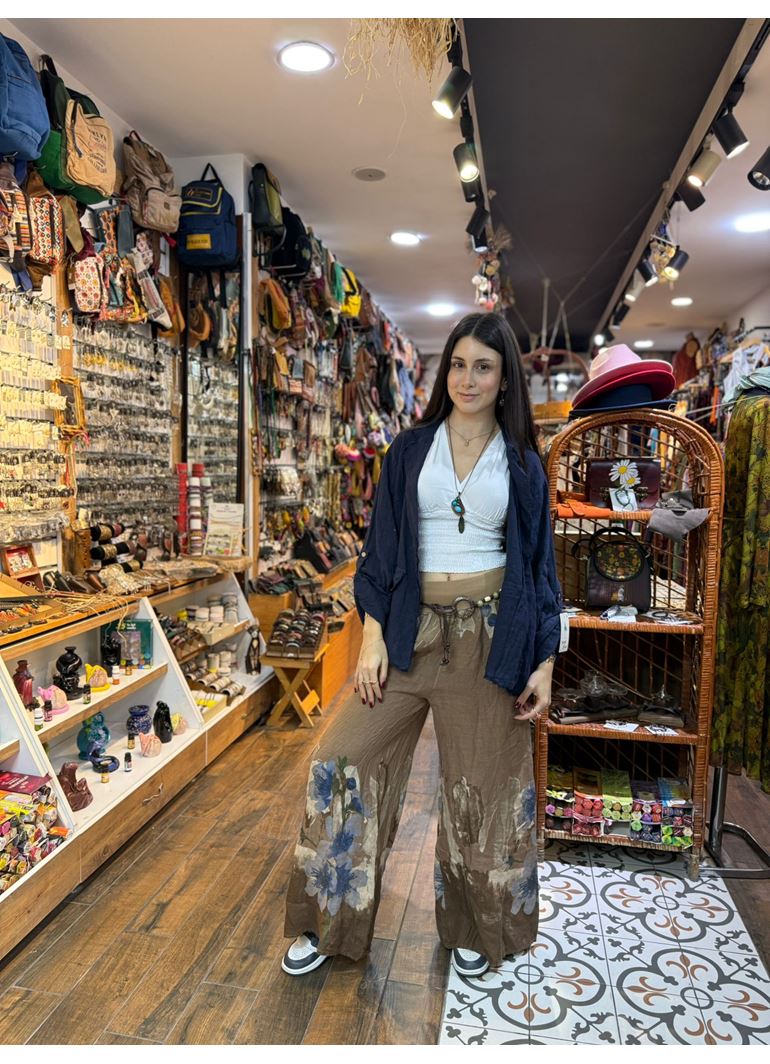 İtalyan Keten Kemerli Pantolon