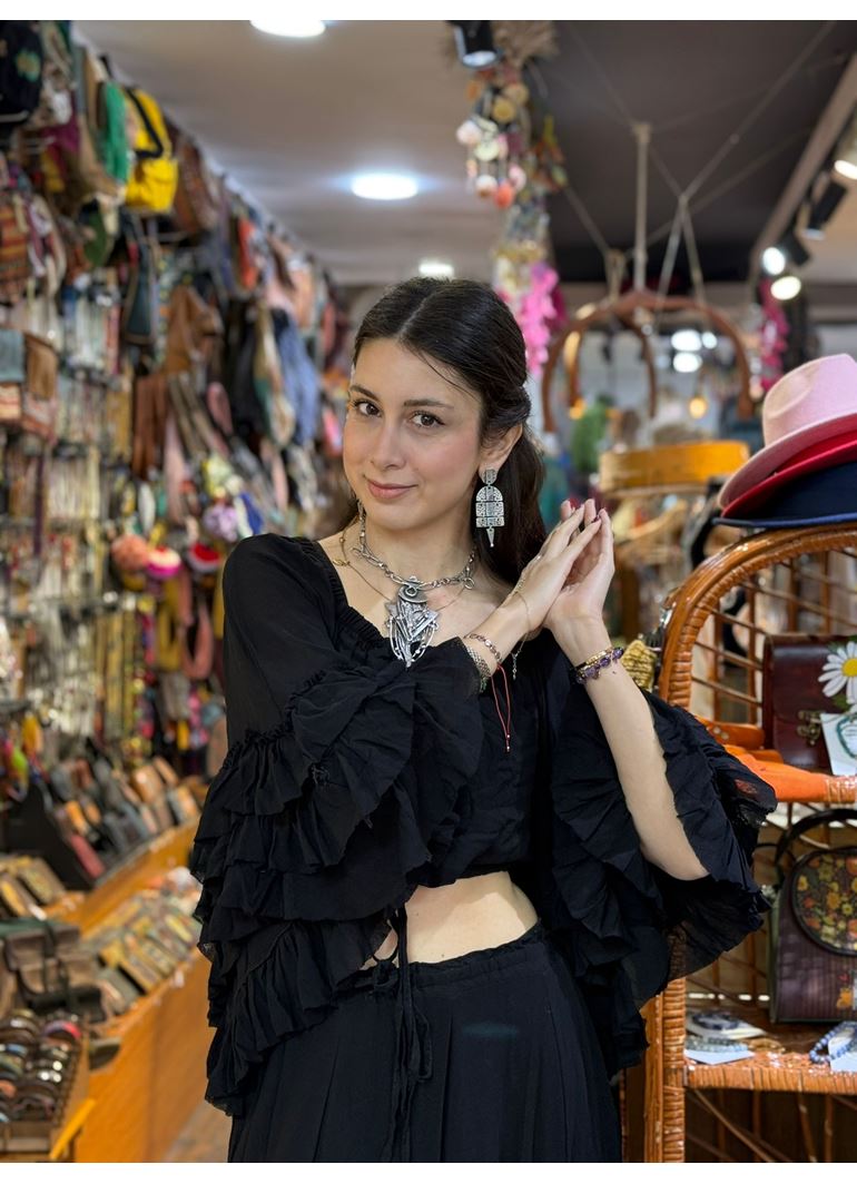 Tasarım Etekli Takım Siyah