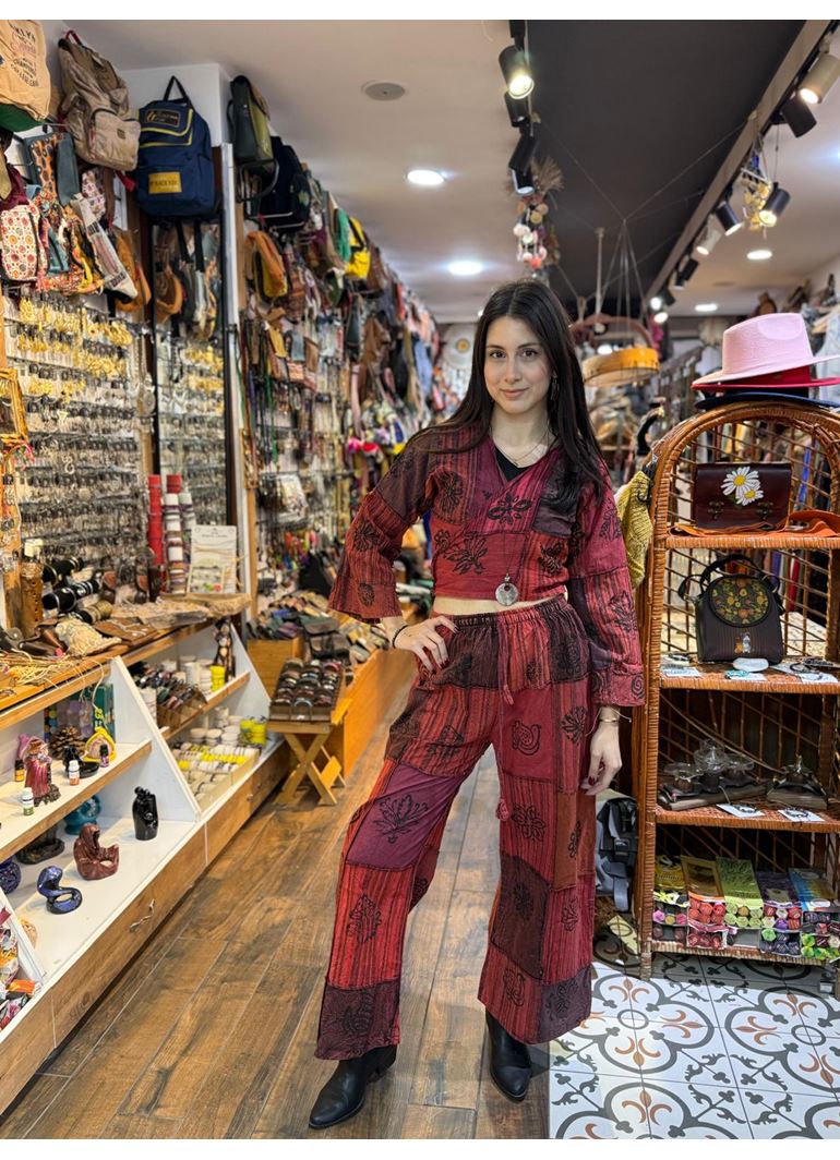 Nepal Pantolon Kırmızı