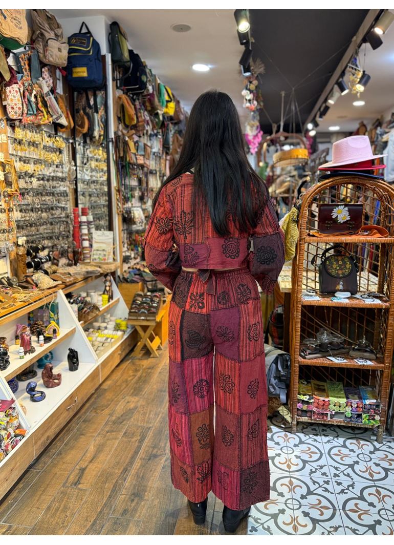 Nepal Pantolon Kırmızı